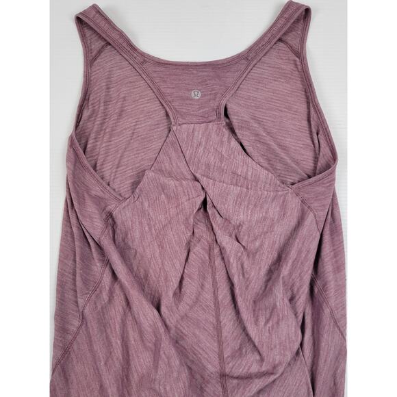 Lululemon Womens 8 Heathered Maroon Red Racerback Athletic Yoga Gym Tank Top - Picture 5 of 5